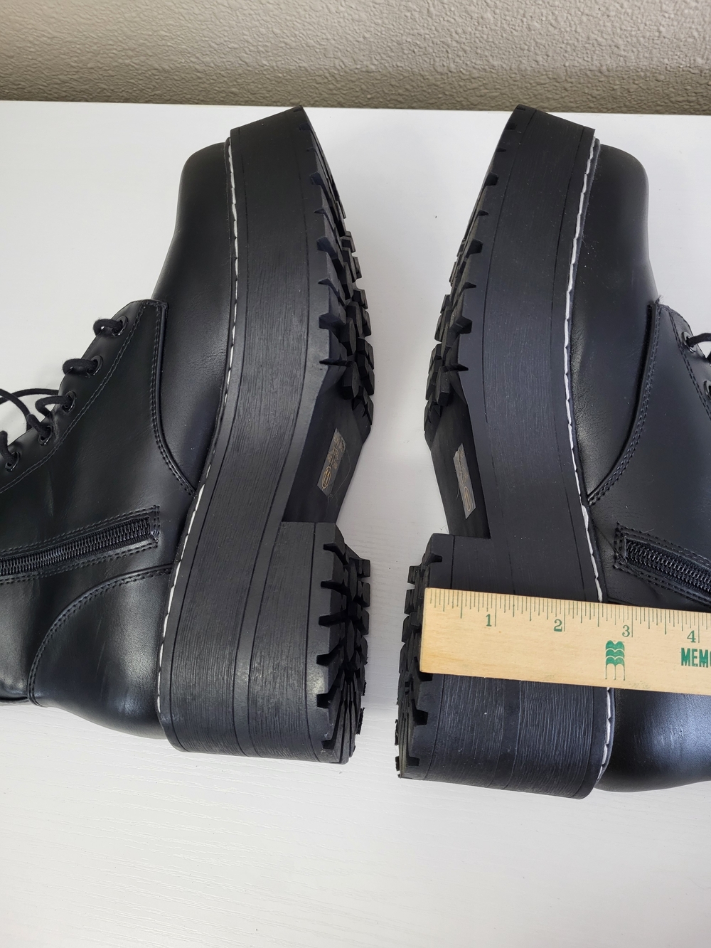 Soda Black Lace-Up Platform Combat Boots - Women Size 11 - Picture 5 of 11